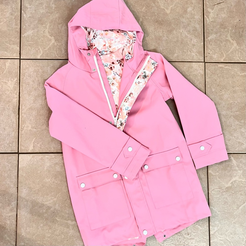 Girl’s Pink Raincoat - Size 10